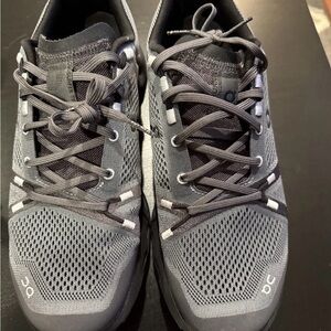 On Running Cloudsurfer Trail Black and Gray Shoes